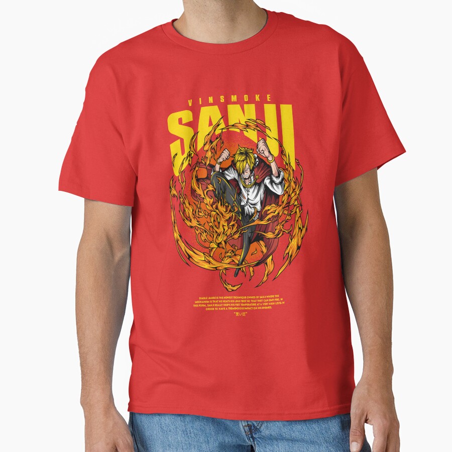 Sanji Flame Design T-shirt - Image 5