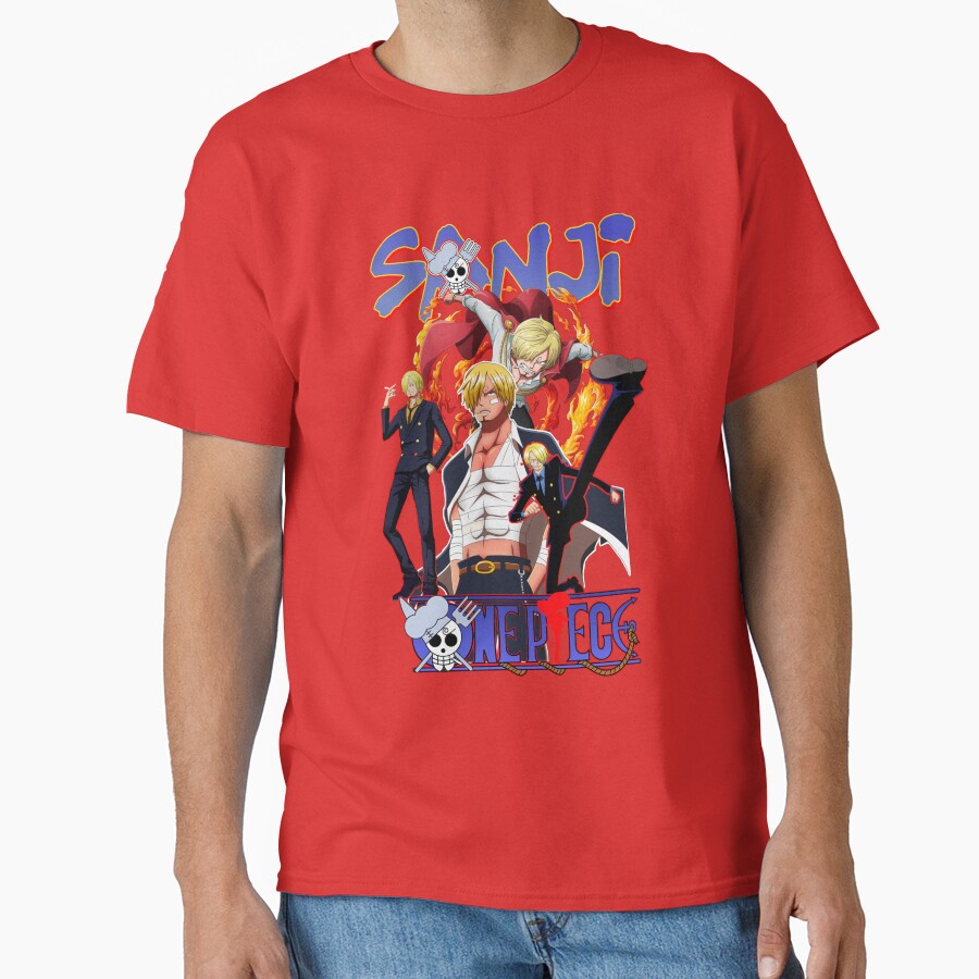 Sanji Manga Illustration T-shirt - Image 5