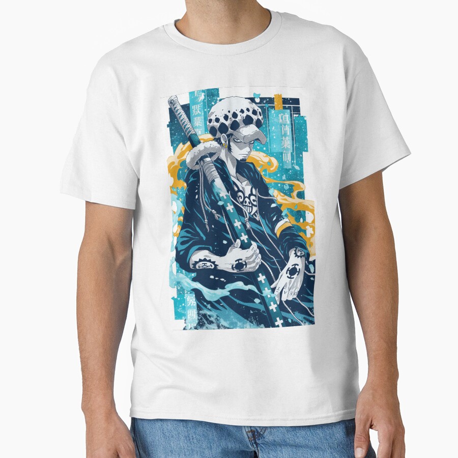 Trafalgar Blue Yellow Halftone Poster T-shirt - Image 2
