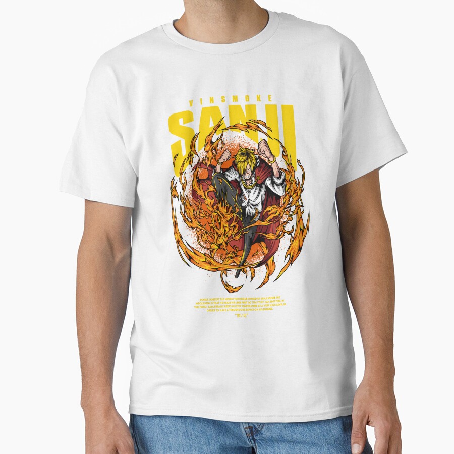 Sanji Flame Design T-shirt - Image 2