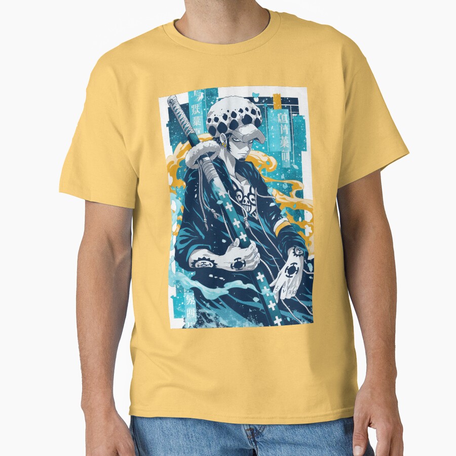 Trafalgar Blue Yellow Halftone Poster T-shirt - Image 6