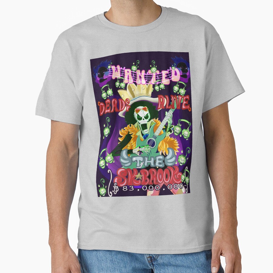 Brook Cute Music Anime T-shirt - Image 3