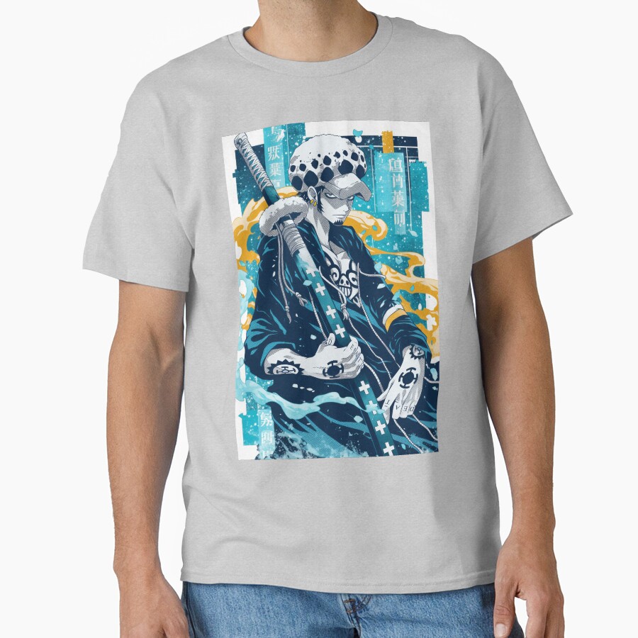 Trafalgar Blue Yellow Halftone Poster T-shirt - Image 3