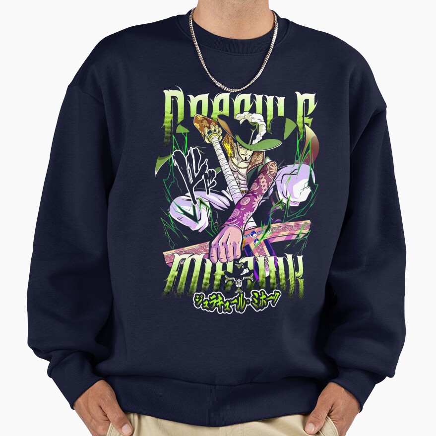 One Piece Mihawk Strongest Swordsman Sweatshirt - Image 5