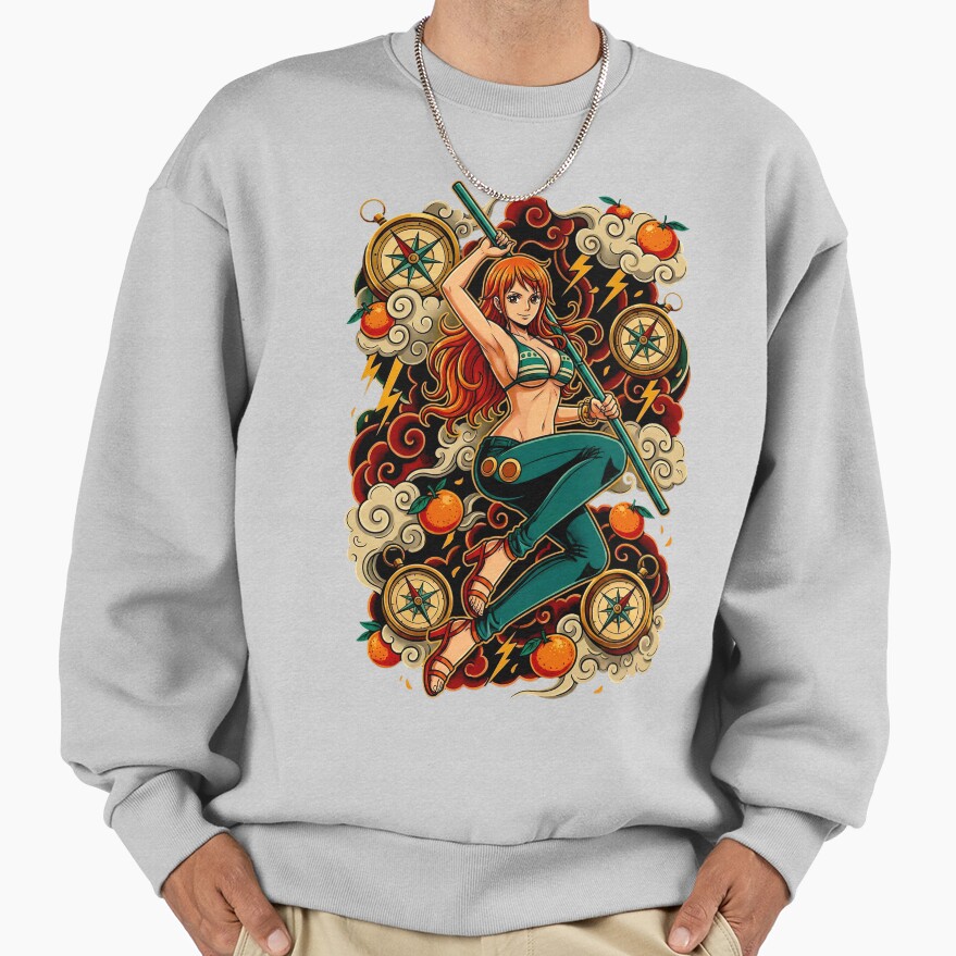 Beautiful Anime Girl Nami Sweatshirt - Image 4