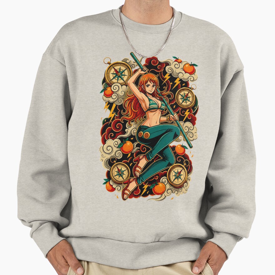Beautiful Anime Girl Nami Sweatshirt - Image 3