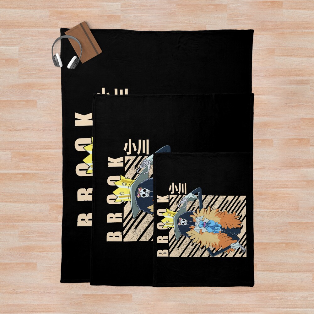 One Piece Brook Retro Throw Blanket - Image 3