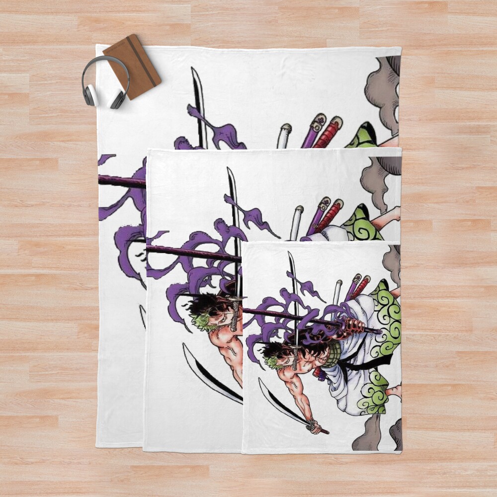 Zoro Samurai Throw Blanket - Image 3