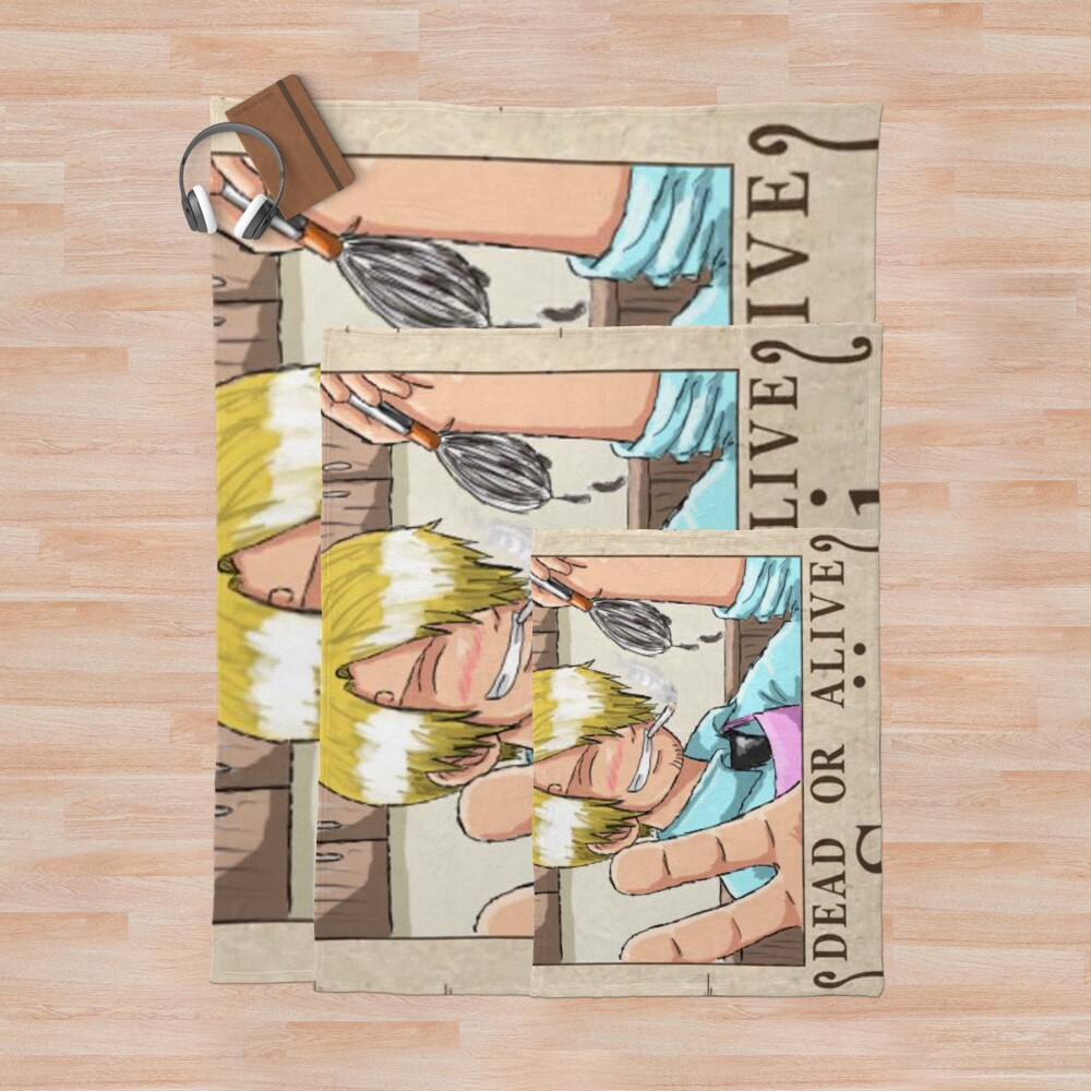 Sanji Wanted Poster Throw Blanket - Image 3