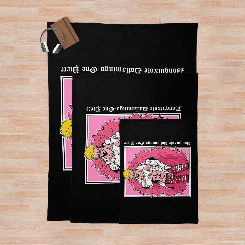Doflamingo Pink Full Back Throw Blanket - Image 3