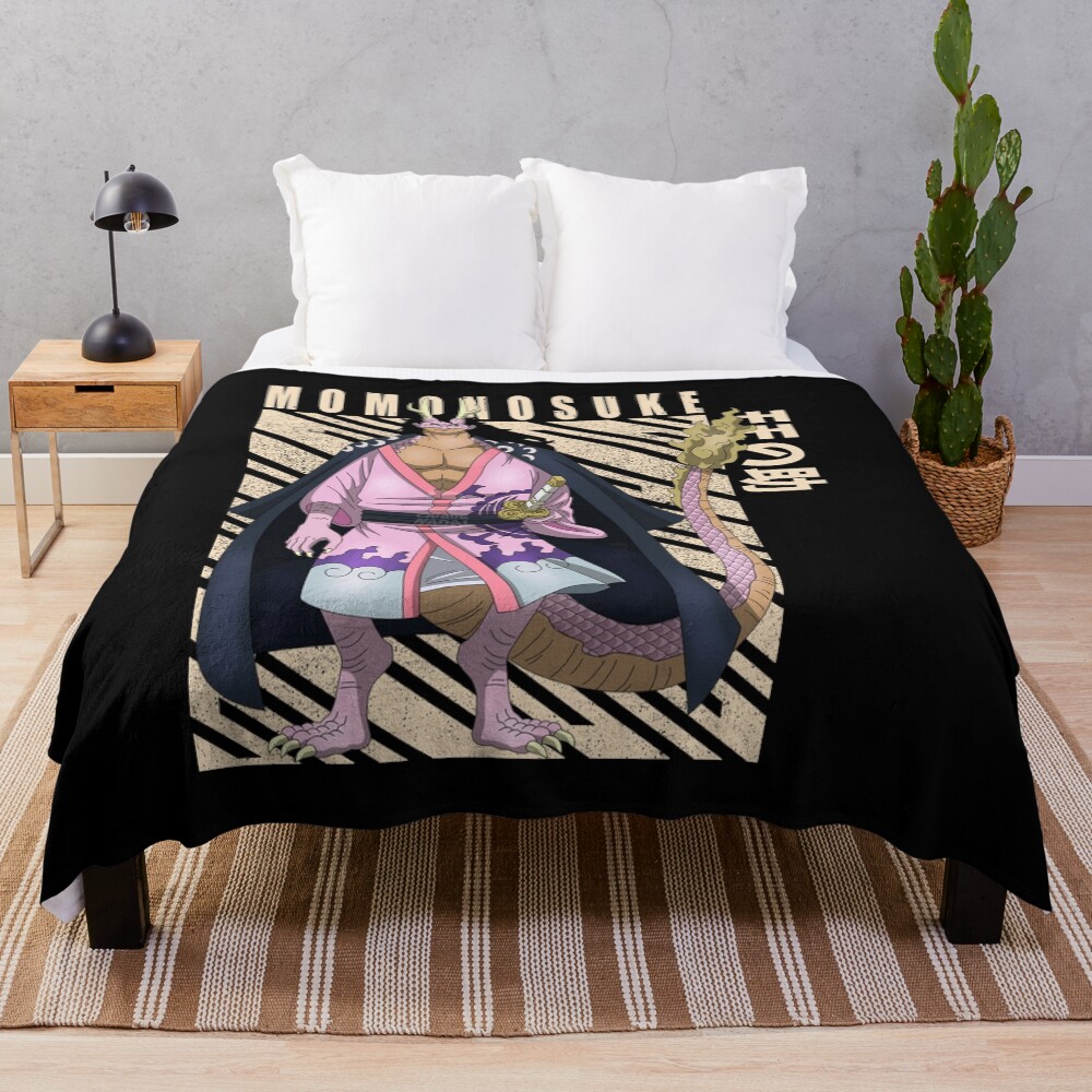 One Piece Momonosuke Throw Blanket