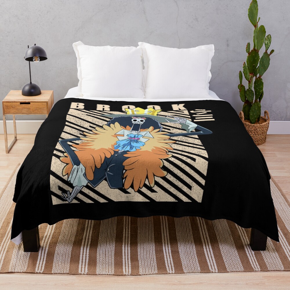 One Piece Brook Retro Throw Blanket