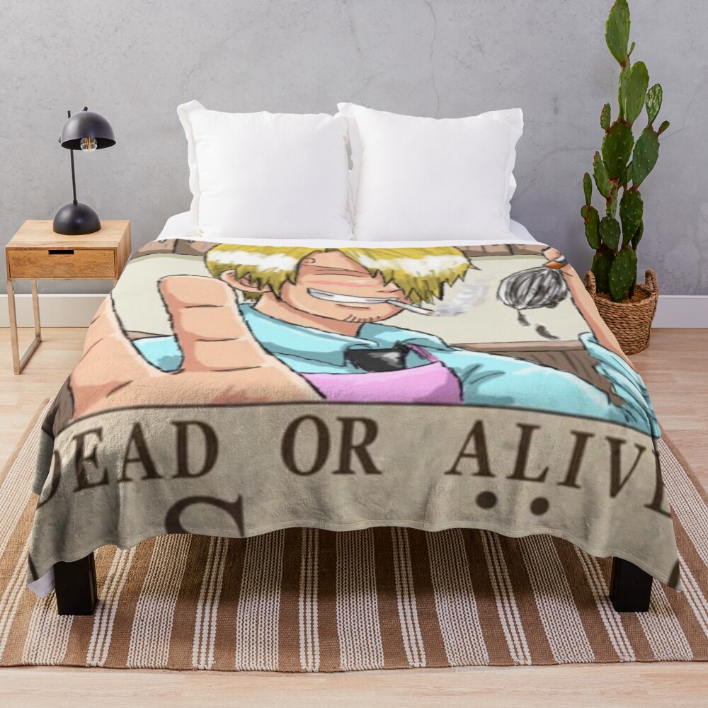 Sanji Wanted Poster Throw Blanket