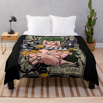Roronoa Zoro Anime Retro Throw Blanket