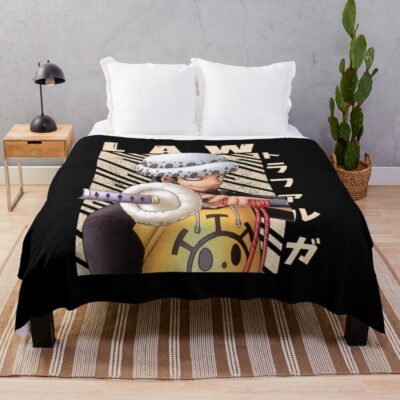 One Piece Trafalgar D Water Law Throw Blanket