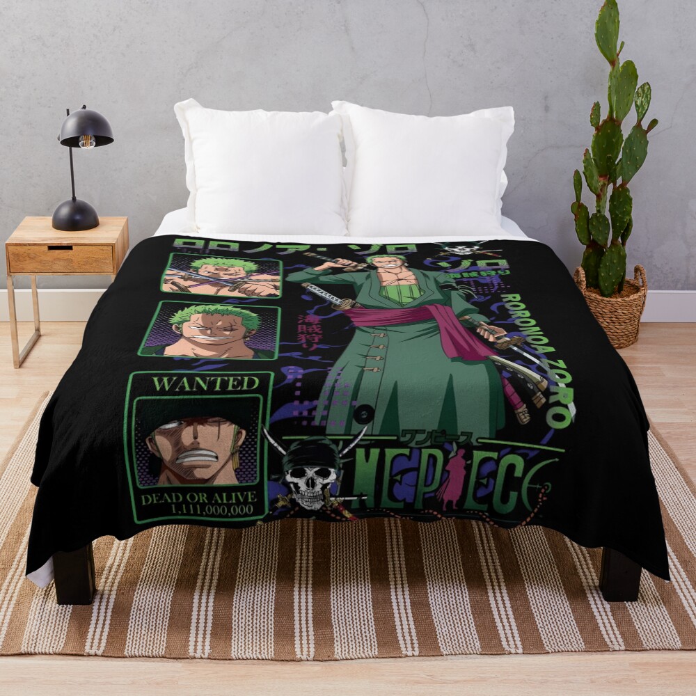 Roronoa Zoro Vintage Throw Blanket