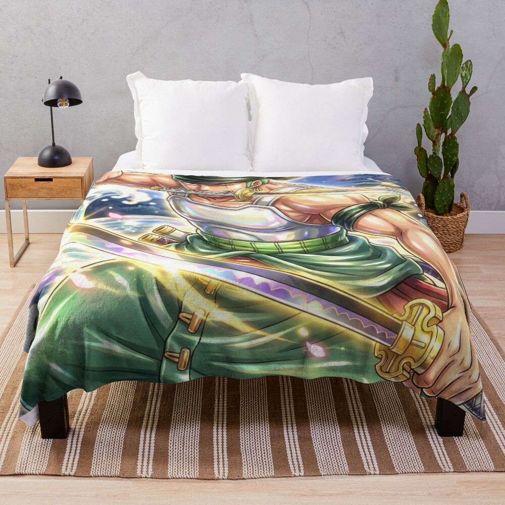Zoro Swordsman Throw Blanket