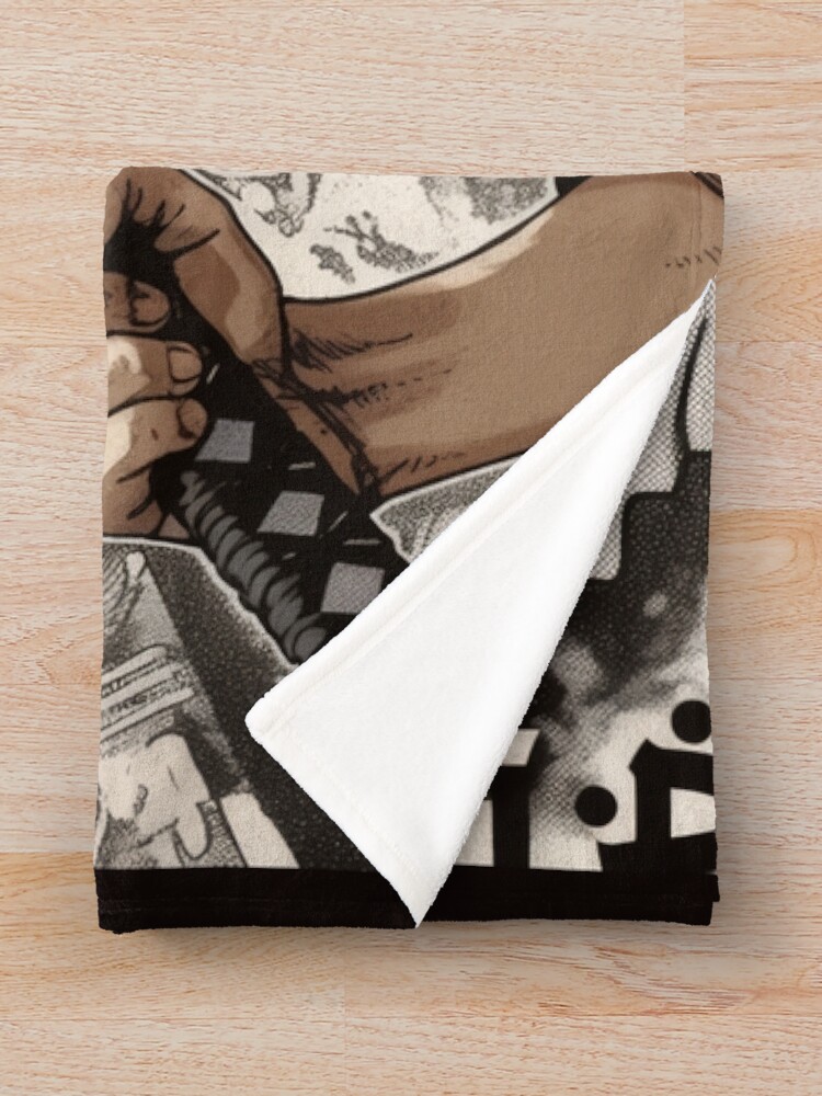 Zoro Manga Panel Throw Blanket - Image 2