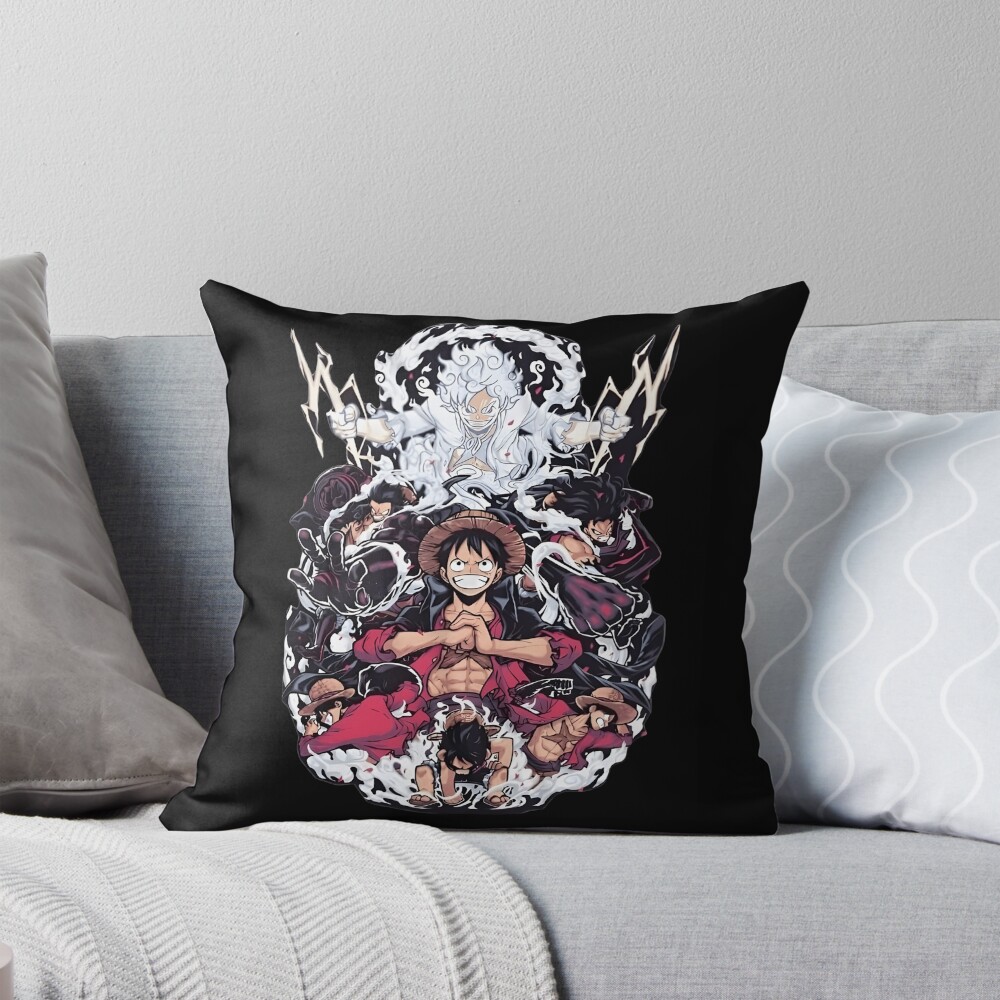 Luffy Many Style Throw Pillow