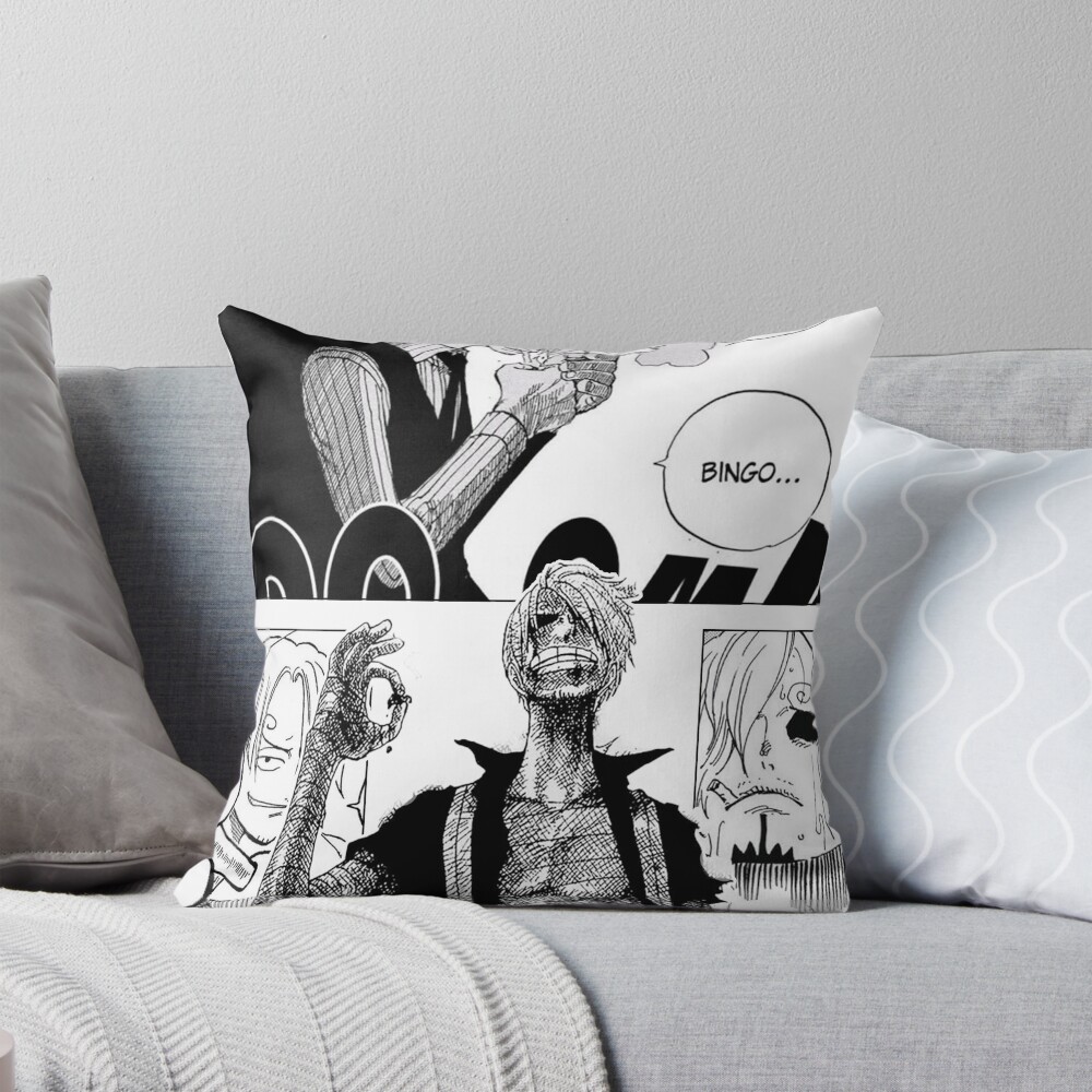 Vinsmoke Sanji Bingo One Piece Manga Tribute Throw Pillow