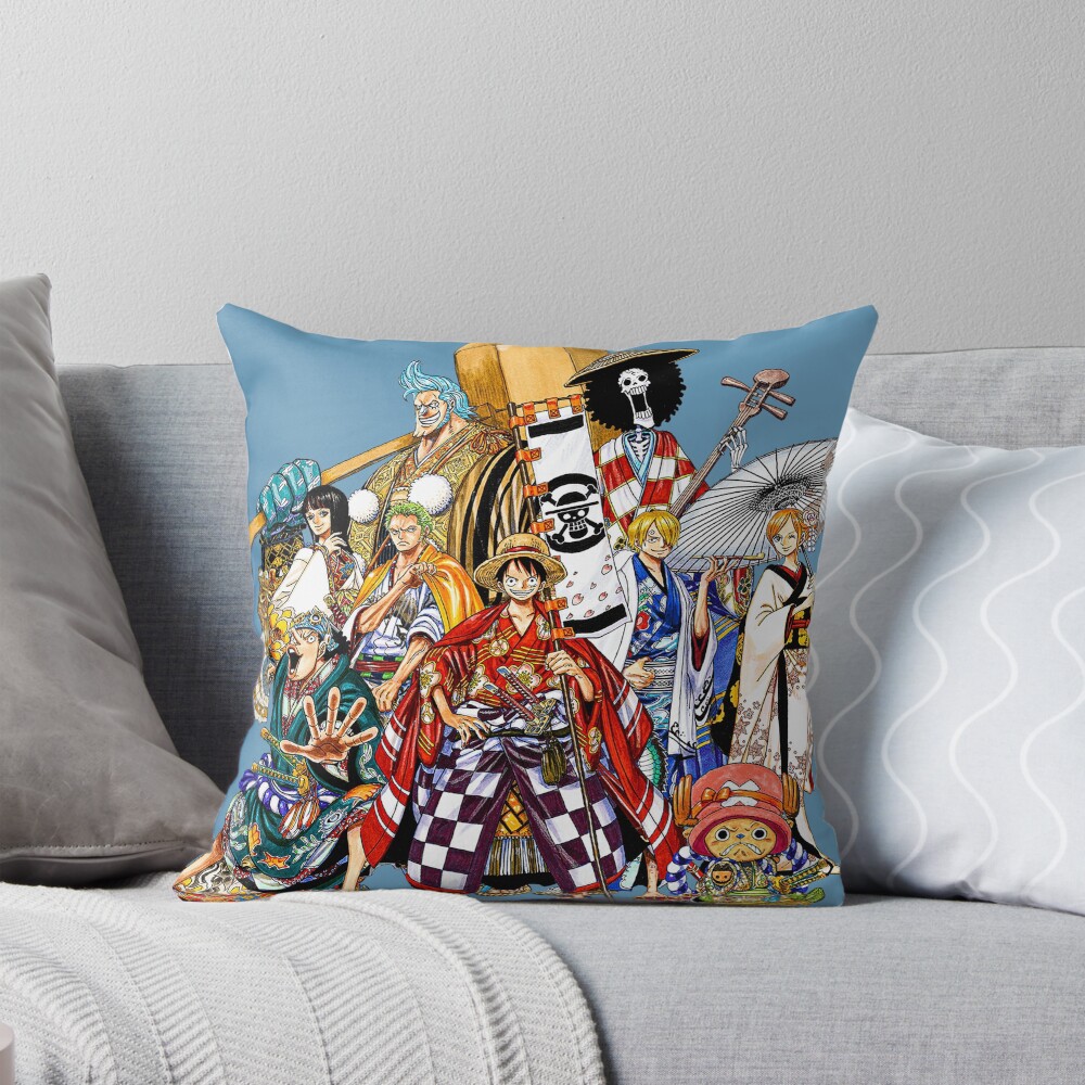 Straw Hat Pirate Crew One Piece Throw Pillow