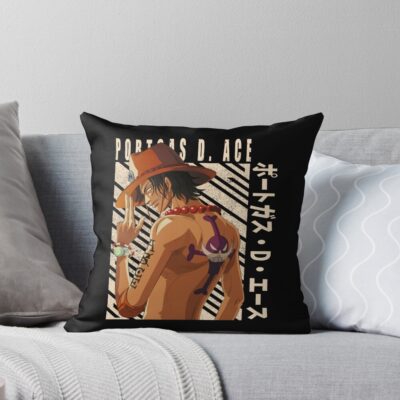 One Piece Portgas D Ace Throw Pillow
