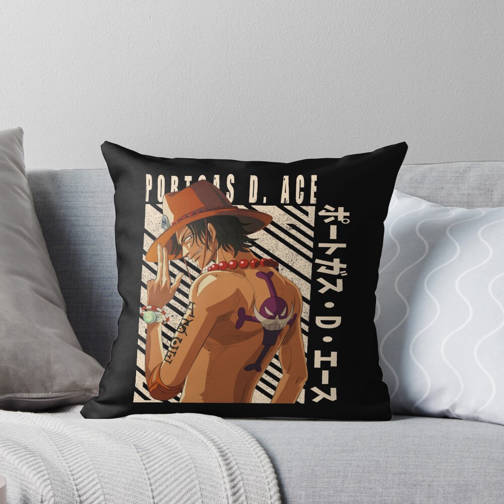 One Piece Portgas D Ace Throw Pillow