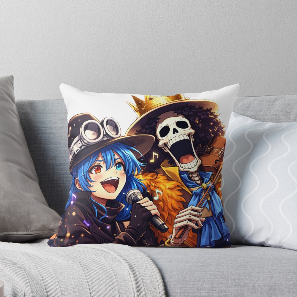 Soul King Brook And Gunko Singing Duet Throw Pillow