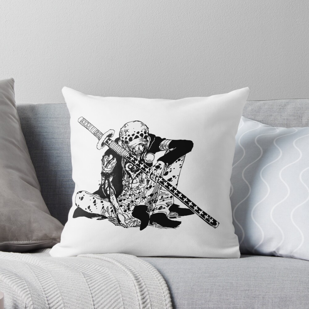 Cool Trafalgar Law One Piece Throw Pillow