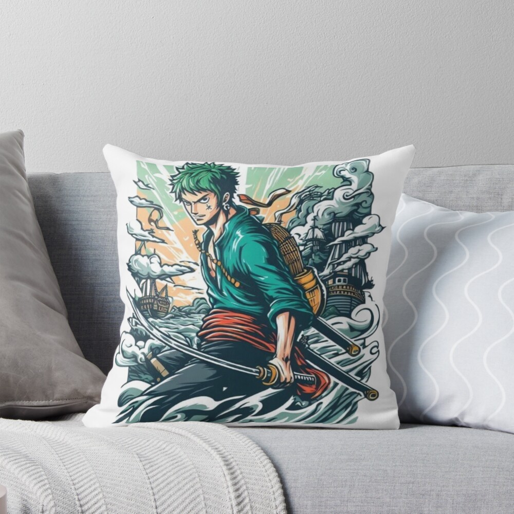 Zoro Anime Character Throw Pillow