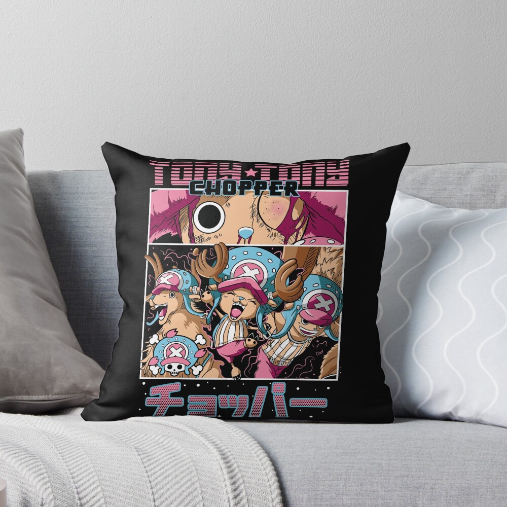 Tony Tony Chopper Retro Throw Pillow