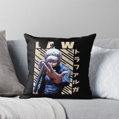 One Piece Trafalgar D Water Law Throw Pillow