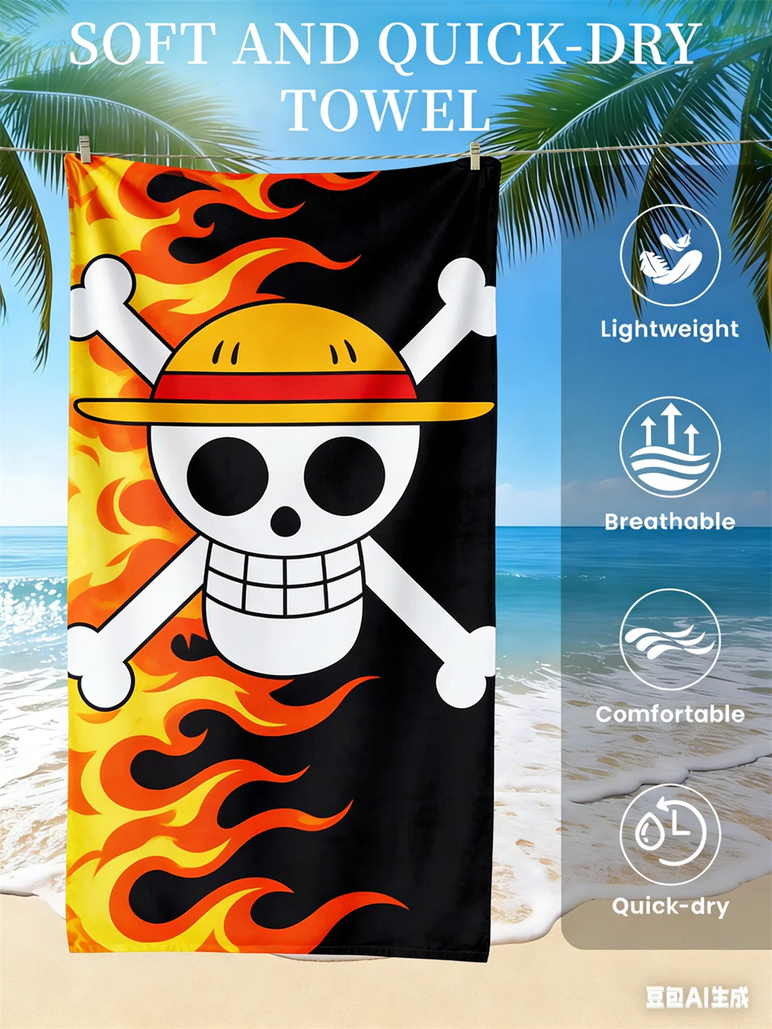 Logo Fire Beach Towel