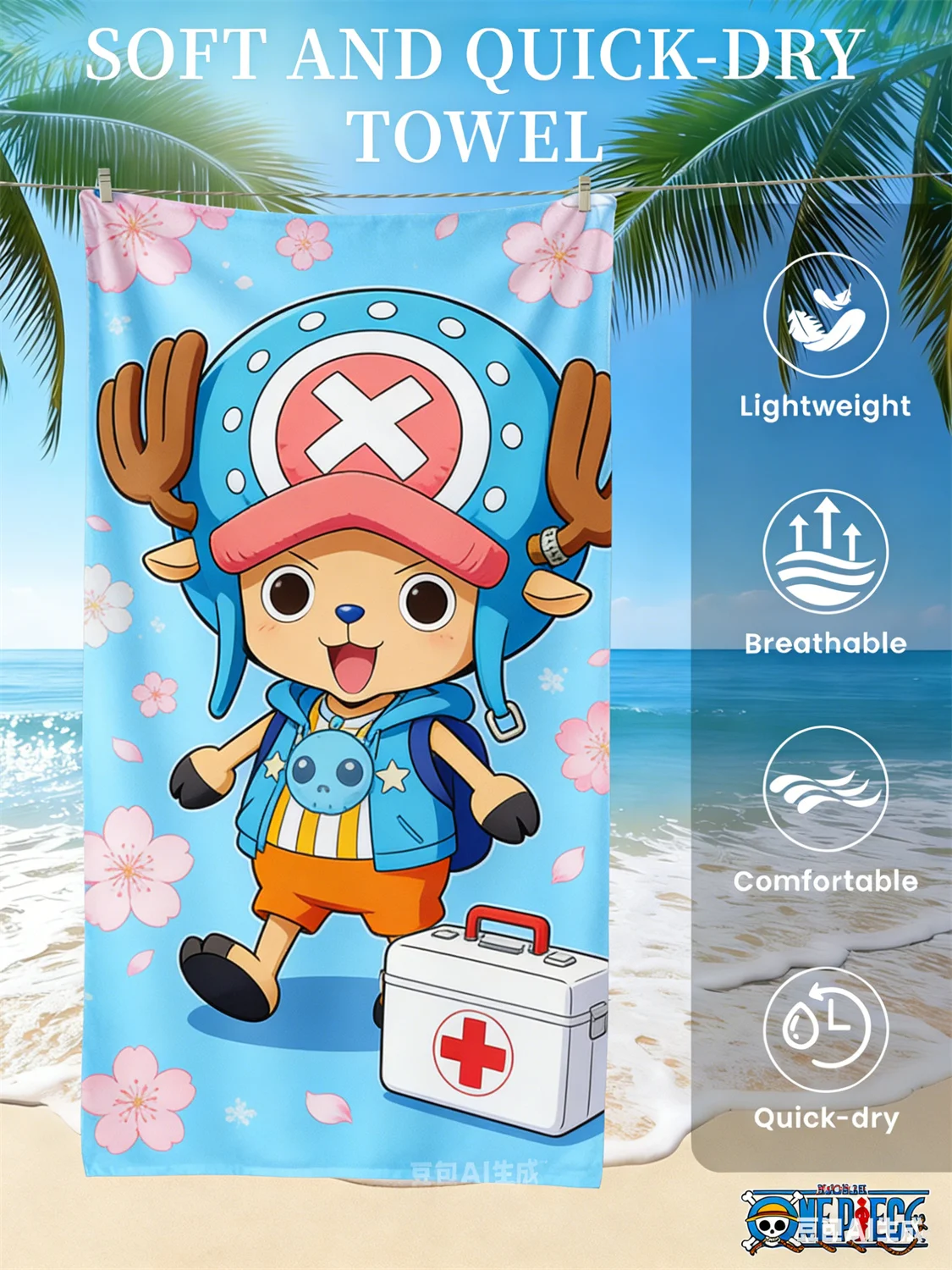 Tonny Chopper Sakura Beach Towel
