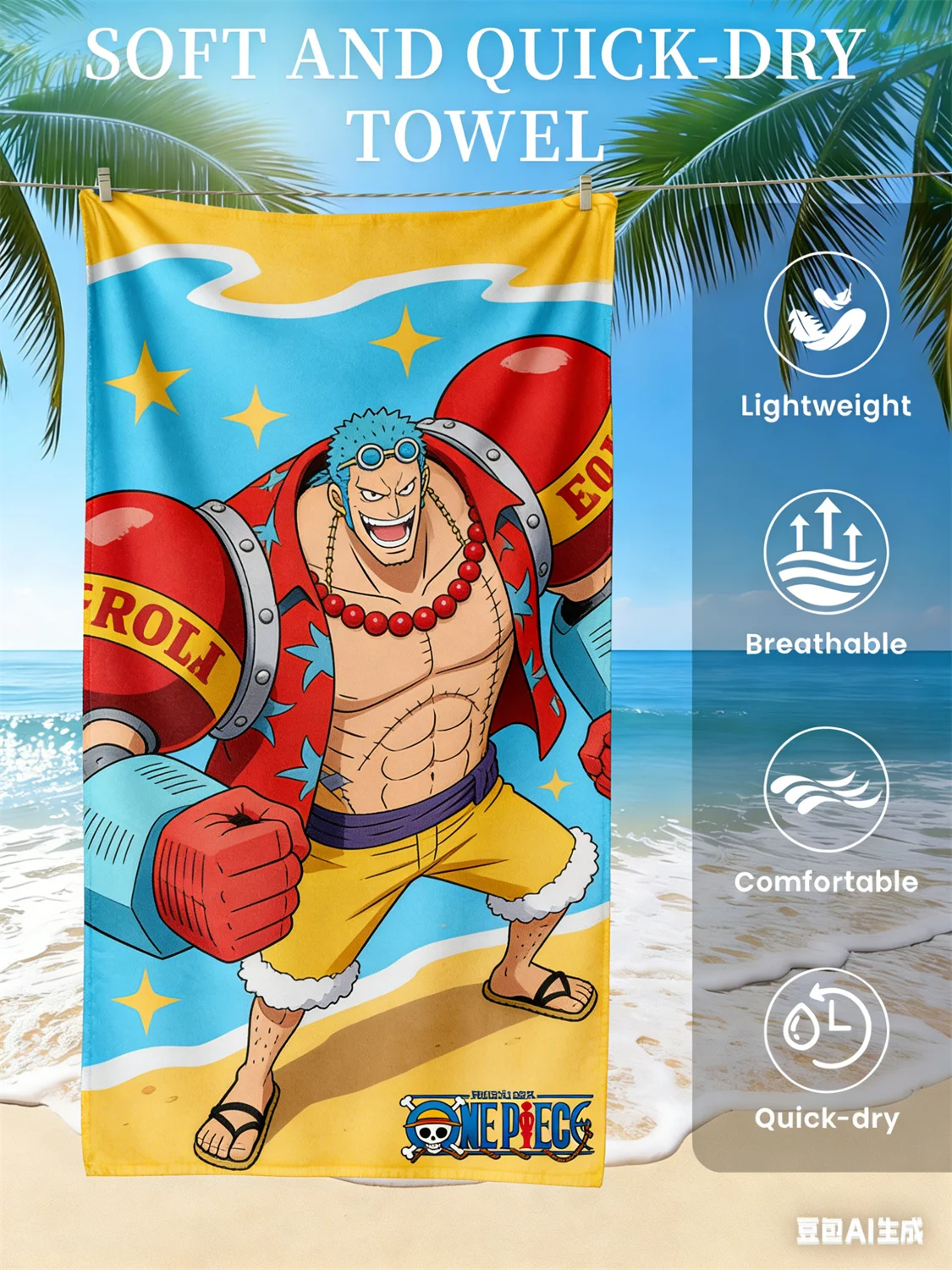 Franky Character Beach Towel